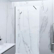 RAK Feeling - Grey Walk-In Shower Enclosure with Tray - Choice of Sizes