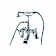 RAK Washington - Traditional Deck Mounted Bath Shower Mixer Tap - Chrome