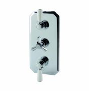 RAK Washington - Traditional Concealed Thermostatic Triple Shower Valve - Chrome