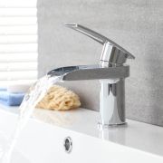 Milano Select - Modern Waterfall Mono Basin Mixer Tap - Chrome