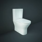 RAK Resort - Gloss White Maxi Close Coupled Rimless Toilet with Soft Close Seat