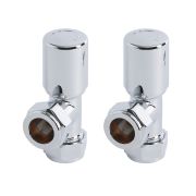 Milano - Angled Radiator Valves - Chrome (Pair)