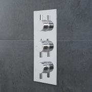 Milano Mirage - Round 3 Outlet Triple Diverter Thermostatic Shower Valve - Chrome