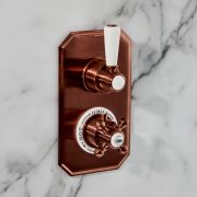 Milano Elizabeth - Traditional Concealed Thermostatic Twin Shower Valve - Brushed Copper