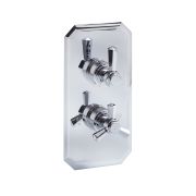 Milano Earlham - Art Deco 1 Outlet Twin Thermostatic Shower Valve - Choice of Finish