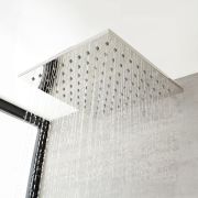 Milano Arvo - Modern 400mm Square Stainless Steel Shower Head - Chrome