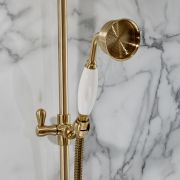Milano Elizabeth - Traditional Brass Hand Shower - Brushed Brass