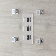 Milano Arvo - Modern Front Fix Pack of 4 Square Body Jets - Chrome