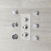 Milano Mirage - Modern Front Fix Pack of 6 Round Body Jets - Chrome