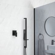 Milano Preto - Black Shower with Riser Rail and Hand Shower (1 Outlet)