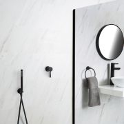 Milano Nero - Black Shower with Pencil Hand Shower Kit (1 Outlet)