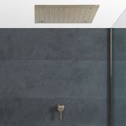 Milano Clarus - Manual Shower Valve with 400mm Recessed Head - Aged Gold