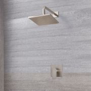 Milano Hunston - Brushed Nickel Shower with Wall Mounted Shower Head (1 Outlet)