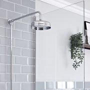 Milano Elizabeth - Traditional Rigid Riser with Shower Head - Chrome