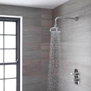 Milano Elizabeth - 155mm Traditional Apron Shower Head - Chrome