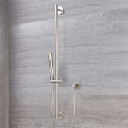 Milano Ashurst - Round Shower Riser Rail Kit - Brushed Nickel