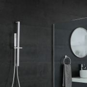 Milano Arvo - Modern Riser Rail Kit with Hand Shower - Chrome