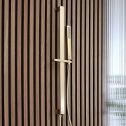 Milano Lyra - Modern Riser Rail Kit with Hand Shower - Brushed Brass