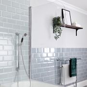 Milano Elizabeth - Traditional Riser Rail Kit with Hand Shower and Integrated Elbow - Chrome and Black (1 Outlet)