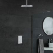 Milano Mirage - Chrome Thermostatic Shower with Ceiling Mounted Shower Head (1 Outlet)