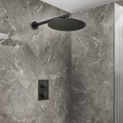 Milano Otto - Modern Thermostatic Shower with Wall Mounted Shower Head - Choice of Finish (1 outlet)