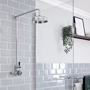 Milano Elizabeth - Traditional Rigid Riser with Shower Head - Chrome