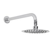 Milano Mirage - Round 200mm Shower Head and Wall Mounted Arm - Chrome
