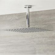 Milano Arvo - 300mm Slim Square Shower Head and Ceiling Arm - Chrome
