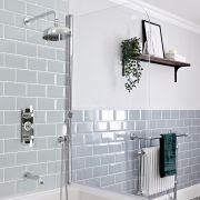 Milano Elizabeth - Chrome and White Traditional Thermostatic Shower Bath System - Choice of Outlets