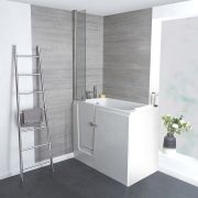 Milano Merso - 1210mm x 660mm Easy Access Walk-In Deep Soak Bath - Choice of Screen and Left / Right Hand Options