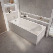 Milano Ballam - Modern Round Single Ended Standard Bath - Choice of Size and Panels