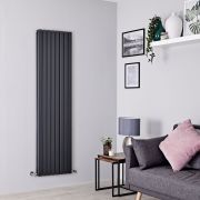Milano Capri - Anthracite Flat Panel Vertical Designer Radiator - 1780mm x 472mm (Double Panel)