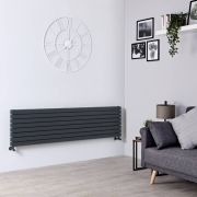 Milano Capri - Anthracite Flat Panel Horizontal Designer Radiator - 472mm x 1780mm (Double Panel)