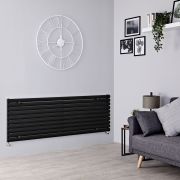 Milano Aruba - Black Horizontal Designer Radiator - 590mm x 1780mm (Single Panel)