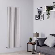 Milano Aruba - Light Grey Vertical Designer Radiator - 1780mm x 590mm (Double Panel)