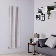 Milano Aruba - Light Grey Vertical Designer Radiator - 1780mm x 472mm (Double Panel)
