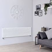 Milano Capri - White Flat Panel Horizontal Designer Radiator - 472mm x 1780mm (Single Panel)