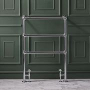 Milano Derwent - Traditional Chrome Minimalist Heated Towel Rail - 966mm x 673mm