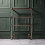 Milano Derwent - Traditional Minimalist Brushed Bronze Heated Towel Rail - 966mm x 673mm