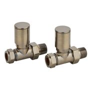 Milano - Modern Brushed Dark Brushed Brass Straight Radiator Valves