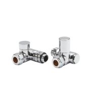Milano - Chrome Manual Dual Fuel Corner Radiator Valves
