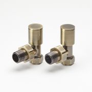 Milano - Brushed Gold Modern Angled Radiator Valves