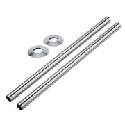 Milano - Chrome Pipe Connectors 300mm (Pair)