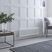 Milano Windsor - Traditional White Horizontal Triple Column Electric Radiator - 300mm x 1010mm - with Choice of Wi-Fi Thermostat