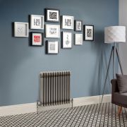 Milano Windsor - Lacquered Raw Metal Horizontal Traditional Column Radiator - 600mm x 605mm (Triple Column)