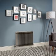 Milano Windsor - Lacquered Raw Metal Horizontal Traditional Column Radiator - 600mm x 785mm (Triple Column)