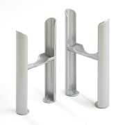 Milano Windsor - Metallic Silver Floor-Mounting Feet for Traditional 3 Column Windsor Radiators