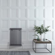 Milano Windsor - Anthracite Horizontal Traditional Triple Column Radiator - 600mm x 425mm