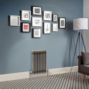 Milano Windsor - Lacquered Raw Metal Horizontal Traditional Column Radiator - 600mm x 425mm (Triple Column)