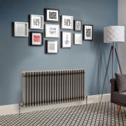 Milano Windsor - Lacquered Raw Metal Horizontal Traditional Column Radiator - 600mm x 1190mm (Triple Column)